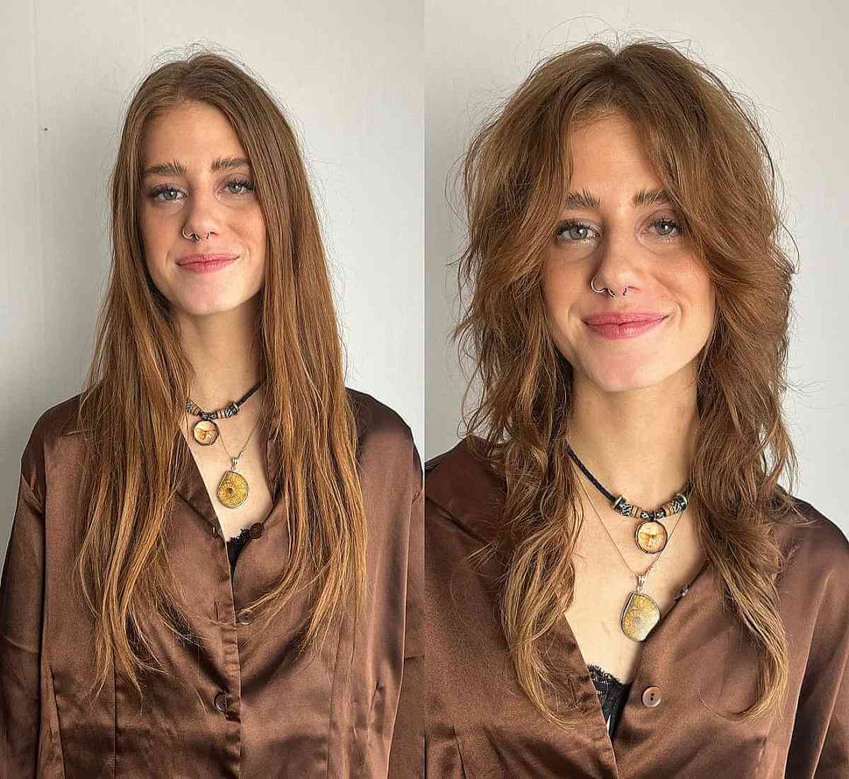 43 On-Trend Ways to Get a Shag with Curtain Bangs