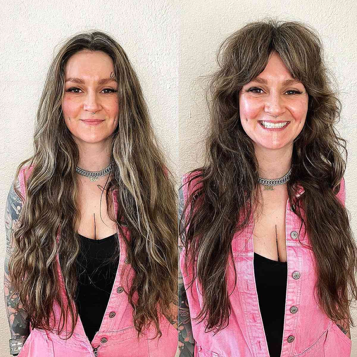 43 On-Trend Ways to Get a Shag with Curtain Bangs