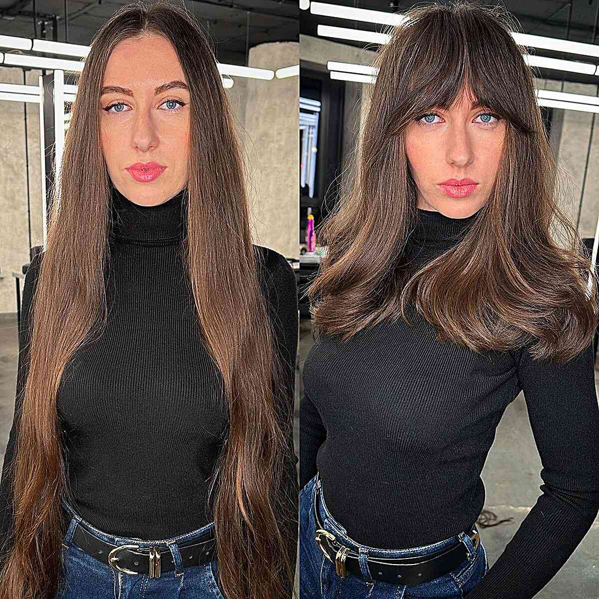 40 Trendy Ways to Get Bottleneck Bangs Right Now