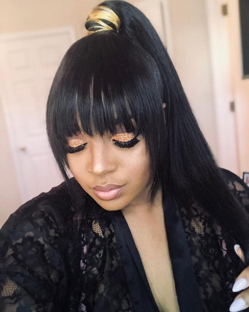 15 Cute Ponytails with Bangs to Copy for 2025