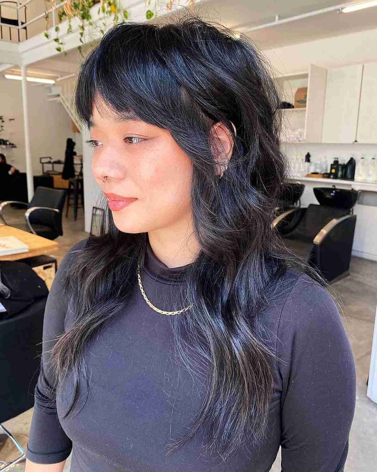 35 Greatest Ways to Pair a Wolf Cut with Bangs