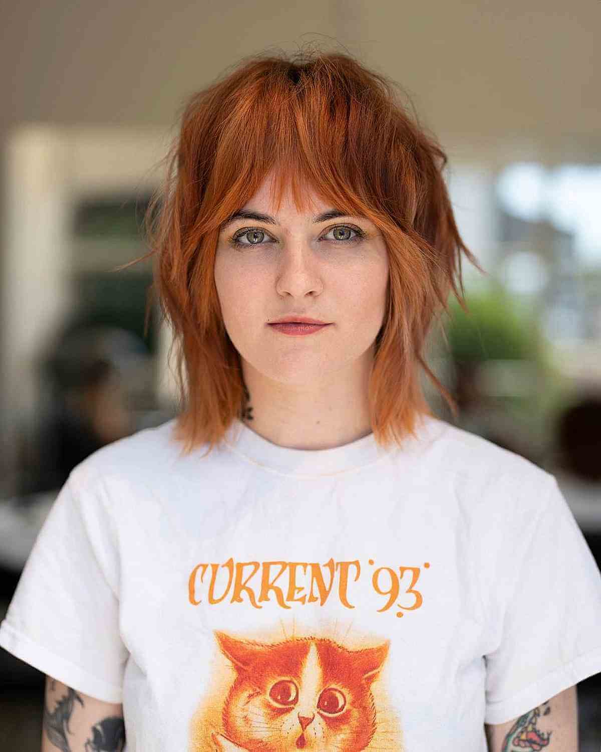 35 Greatest Ways to Pair a Wolf Cut with Bangs