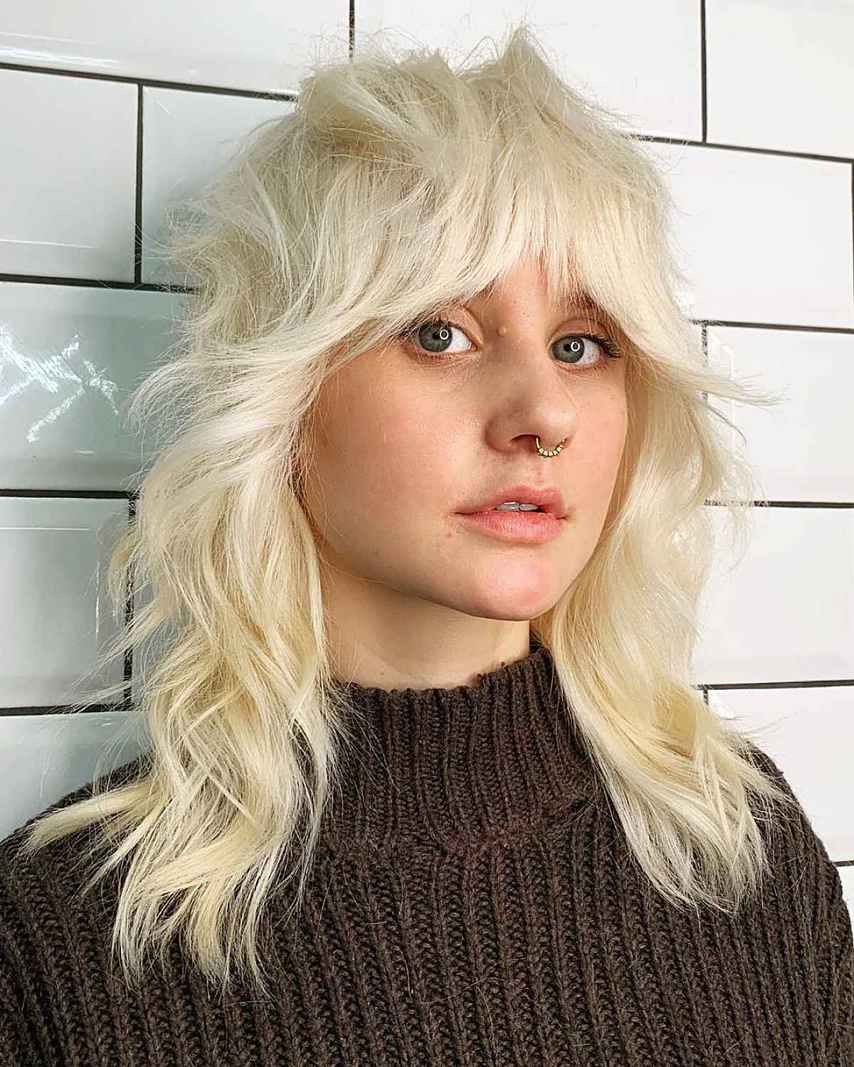 35 Greatest Ways to Pair a Wolf Cut with Bangs