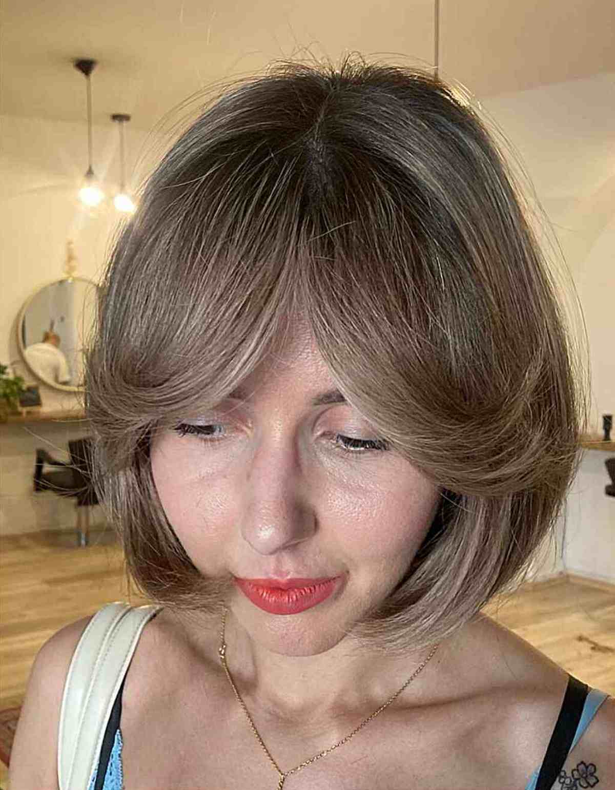 44 Trendy Long Curtain Bangs to See Before Deciding