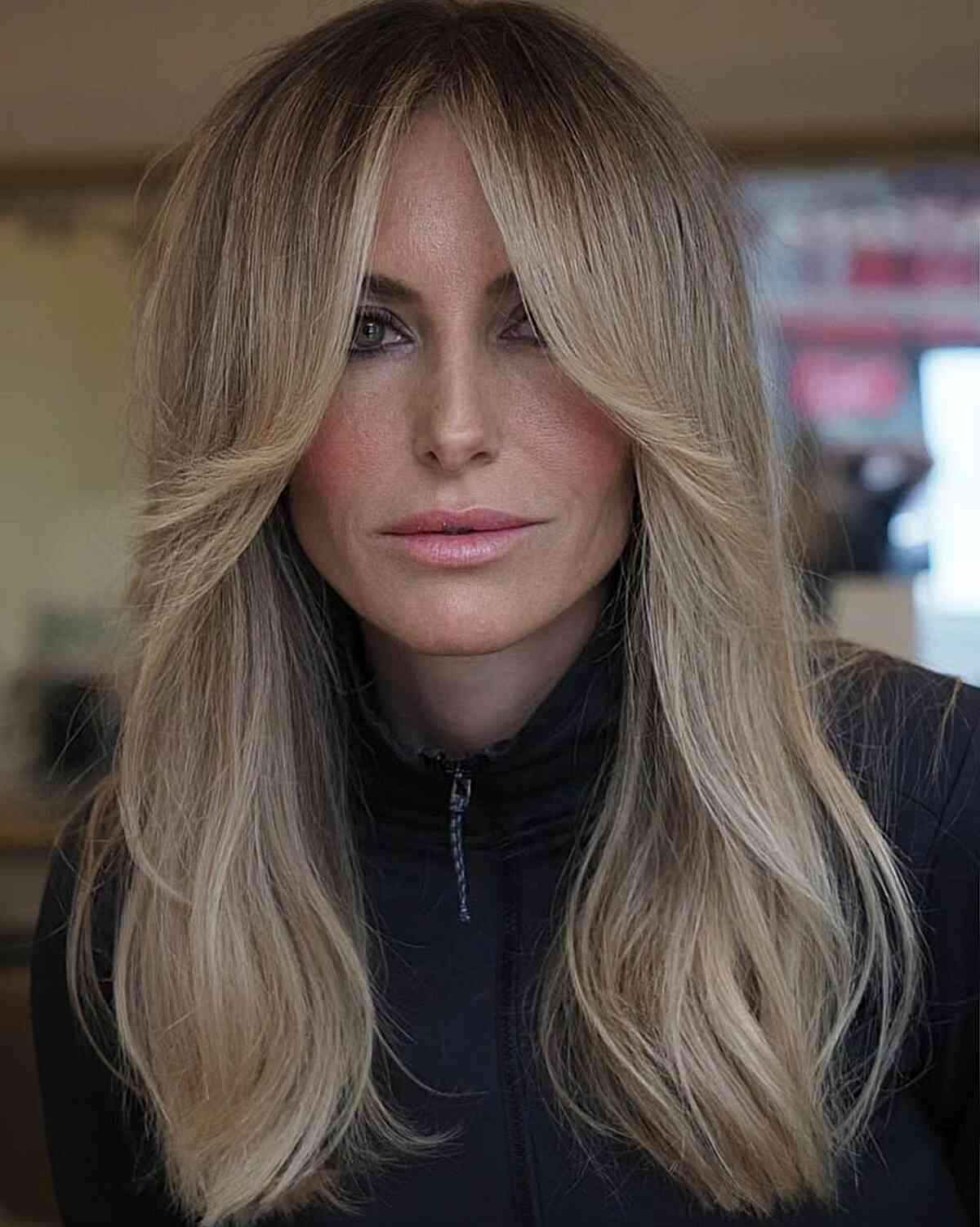 44 Trendy Long Curtain Bangs to See Before Deciding