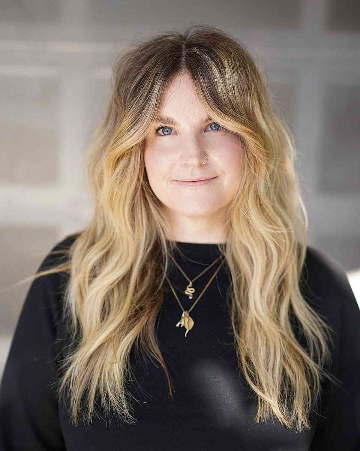 44 Trendy Long Curtain Bangs to See Before Deciding