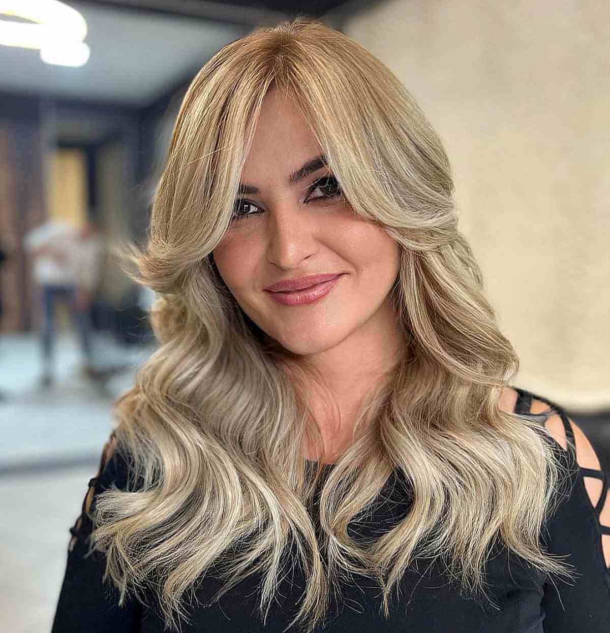 44 Trendy Long Curtain Bangs to See Before Deciding