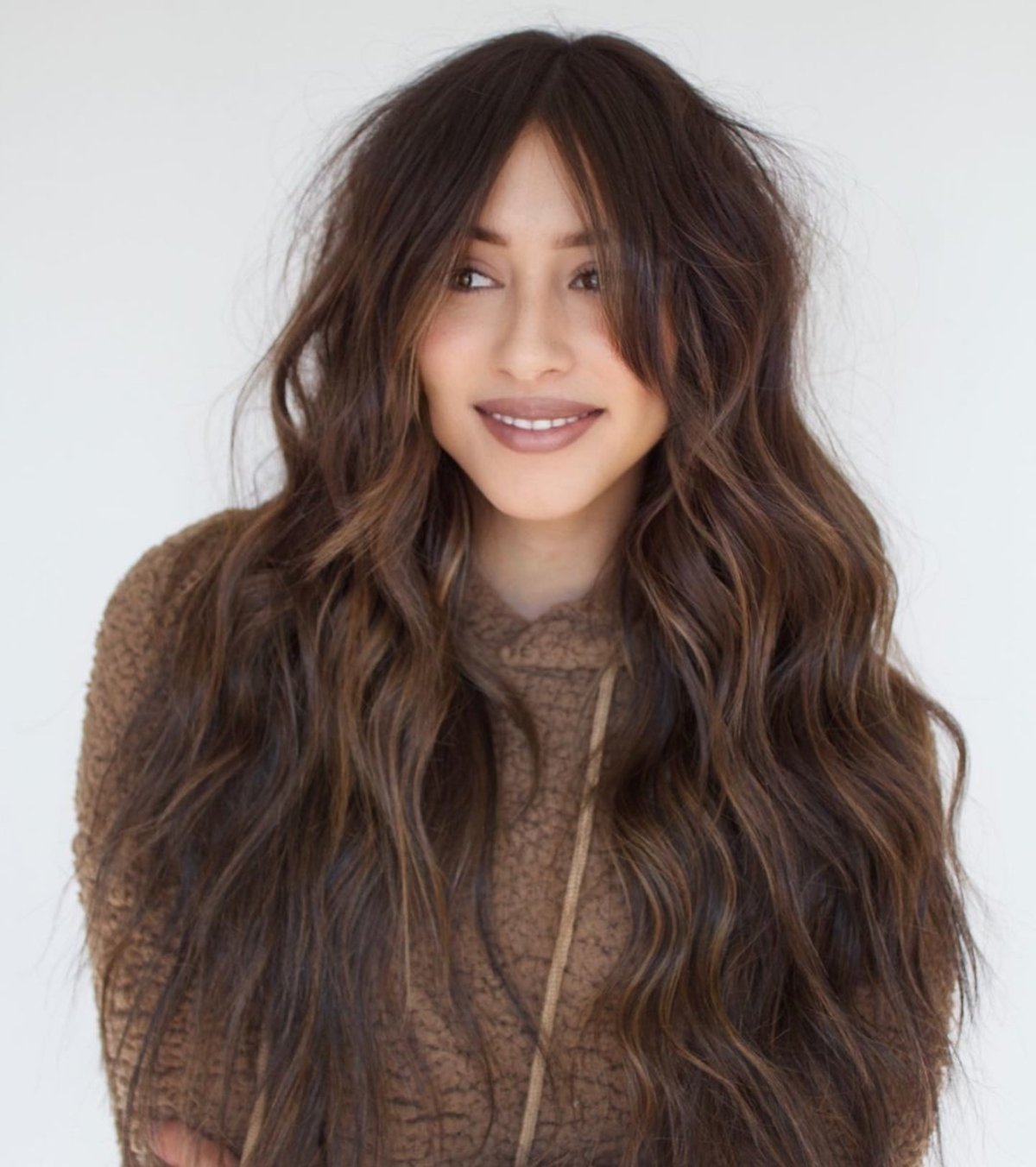 44 Trendy Long Curtain Bangs to See Before Deciding