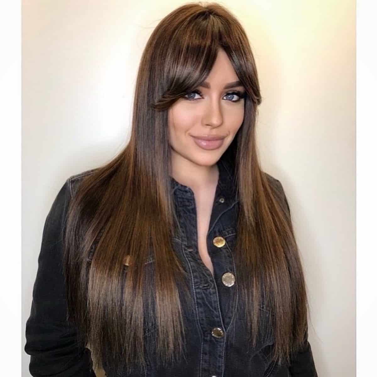 44 Trendy Long Curtain Bangs to See Before Deciding