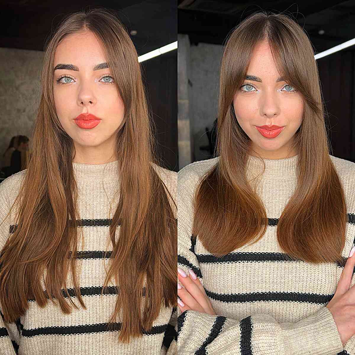 40 Cutest Ways to Pair Straight Hair With Bangs