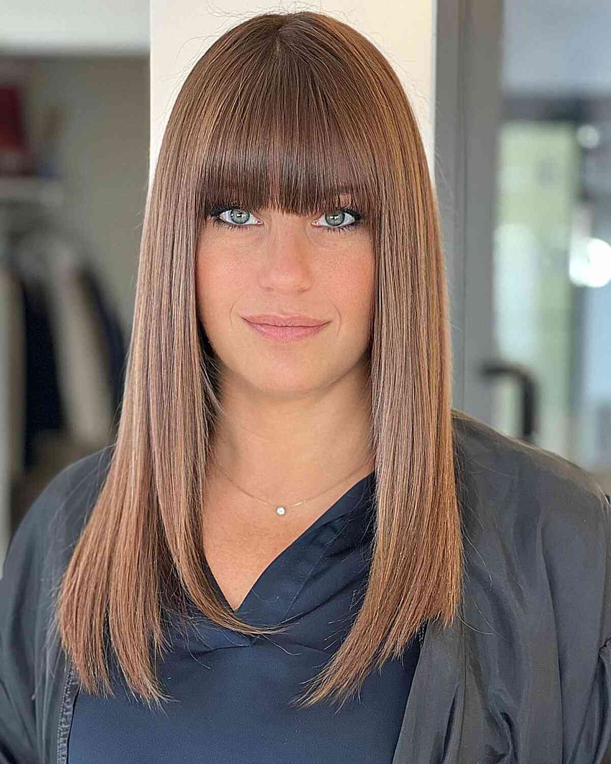 40 Cutest Ways to Pair Straight Hair With Bangs