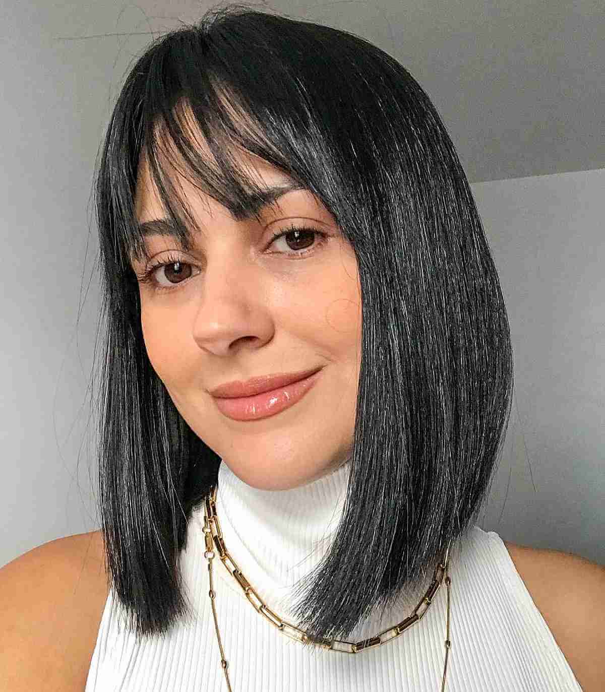 40 Cutest Ways to Pair Straight Hair With Bangs