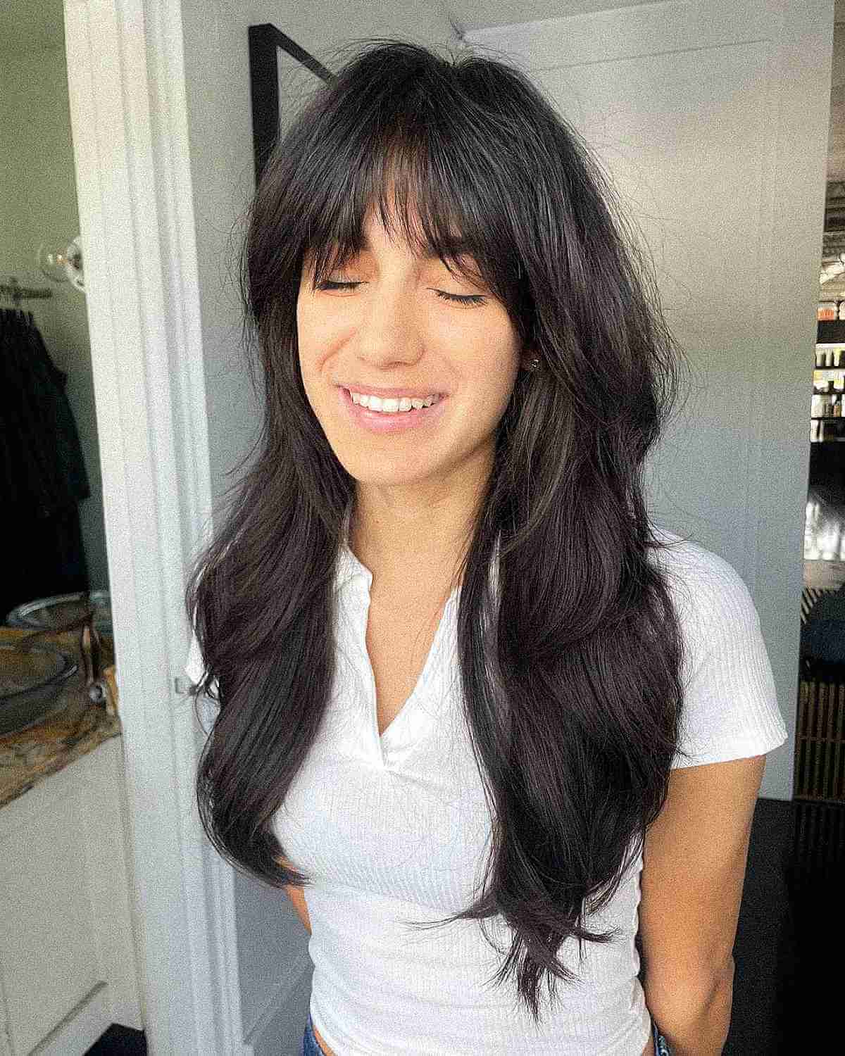 40 Cutest Ways to Pair Straight Hair With Bangs