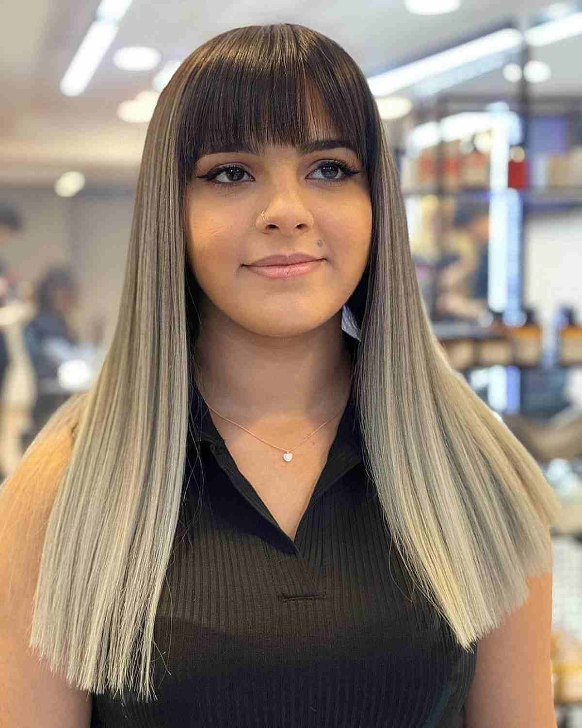 Bangs for Round Face Shapes: 53 Flattering Haircuts