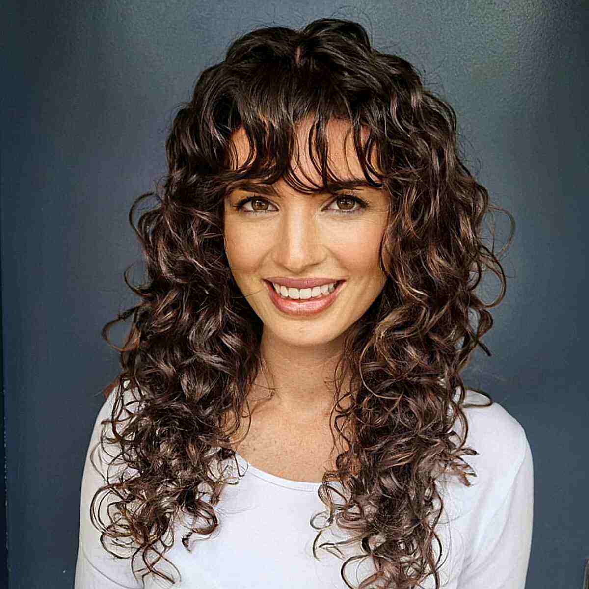 91 Best Ways to Pair Curly Hair with Bangs