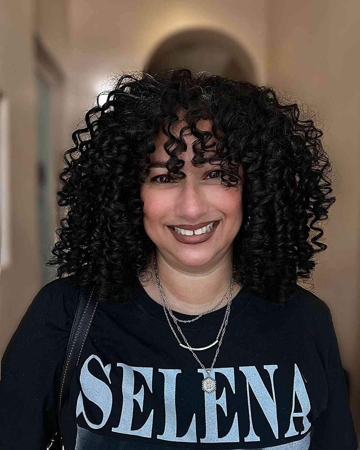 91 Best Ways to Pair Curly Hair with Bangs