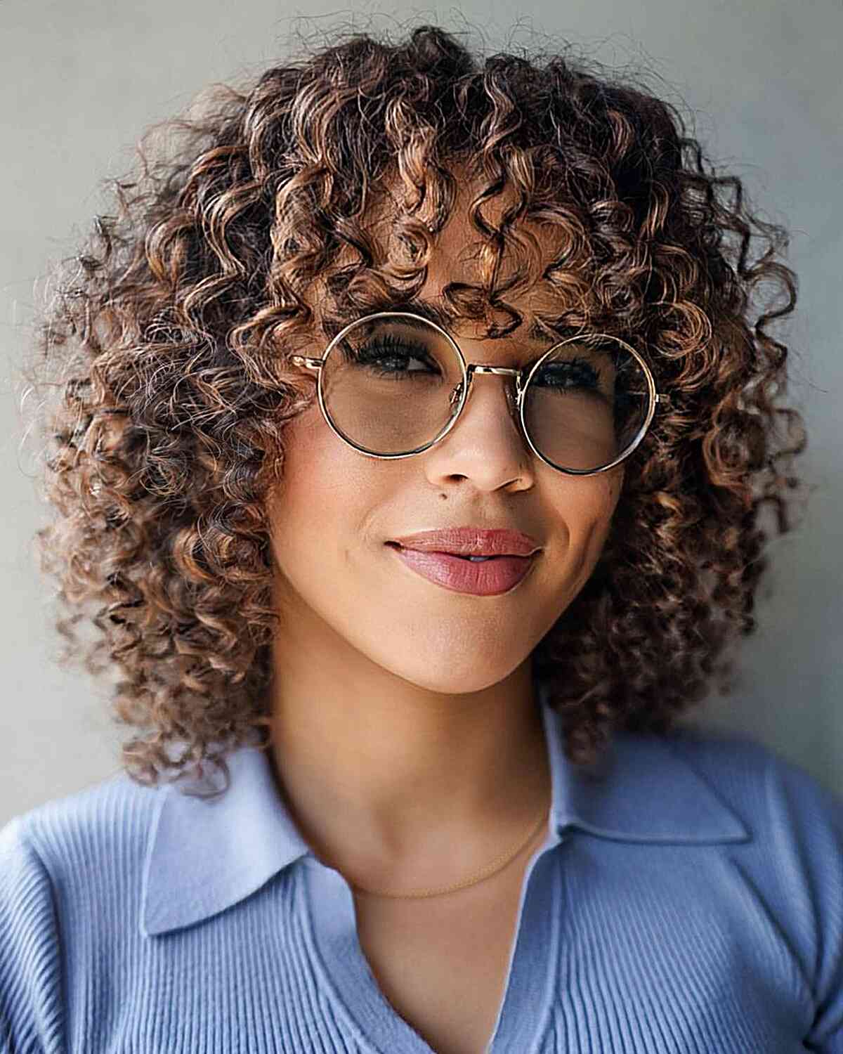 91 Best Ways to Pair Curly Hair with Bangs