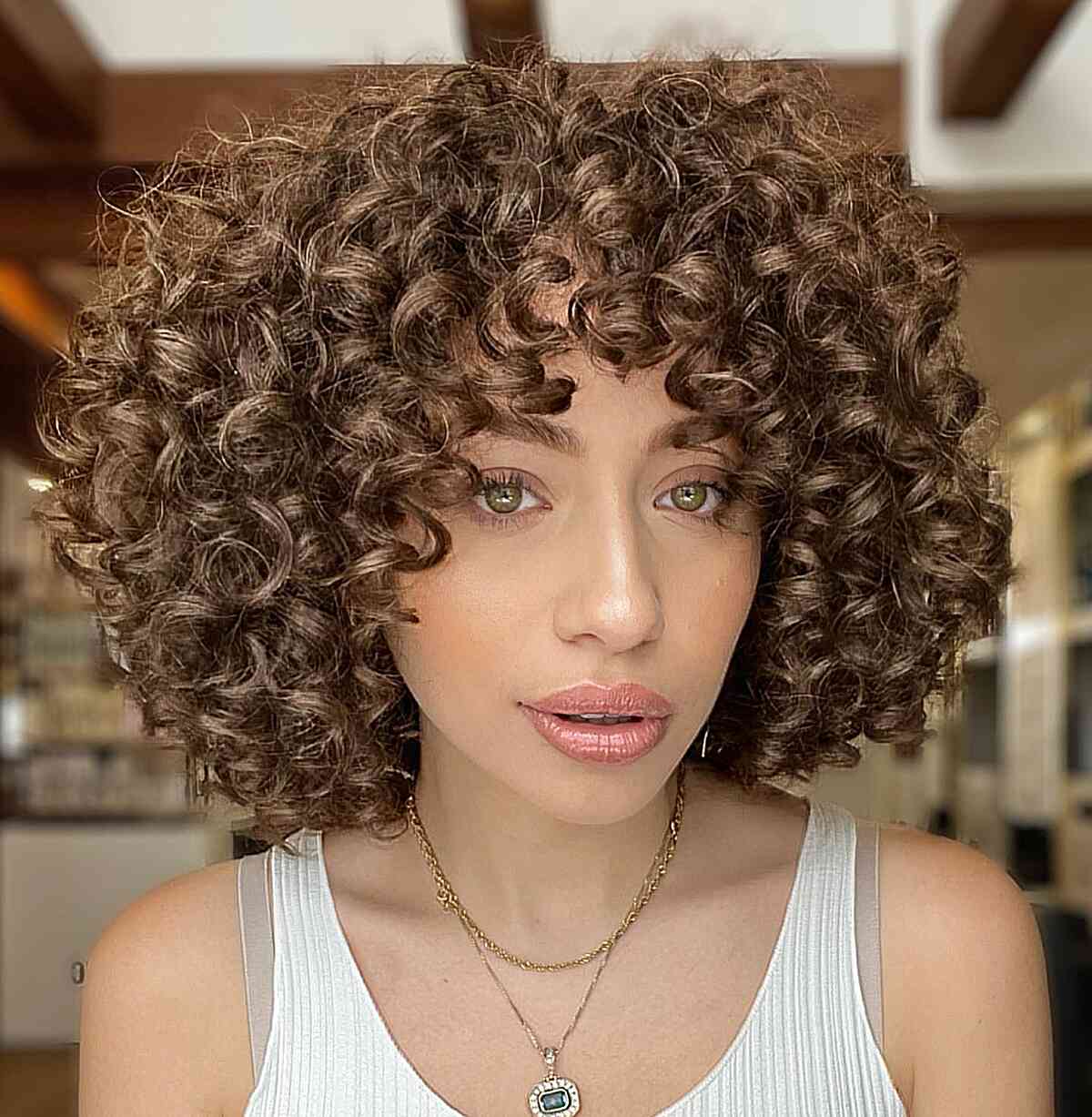 91 Best Ways to Pair Curly Hair with Bangs
