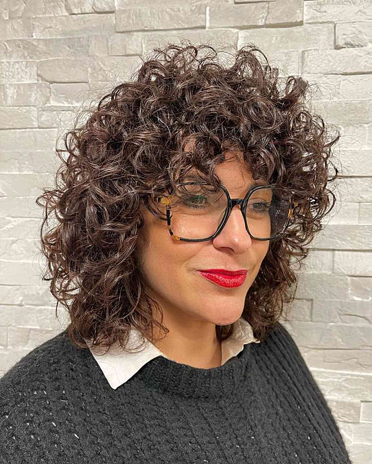 91 Best Ways to Pair Curly Hair with Bangs
