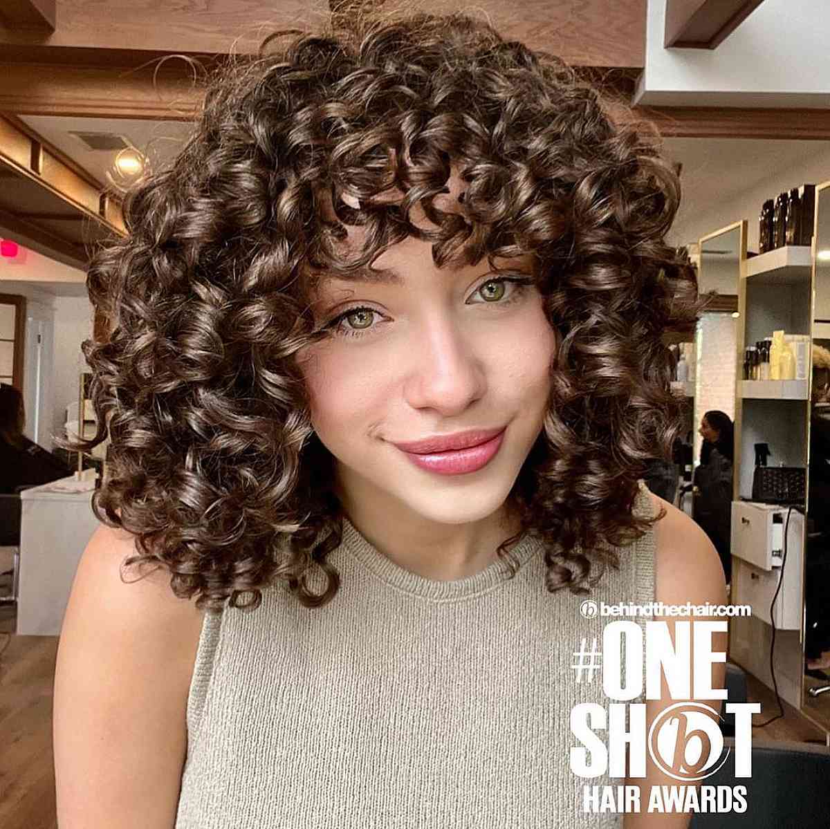 91 Best Ways to Pair Curly Hair with Bangs