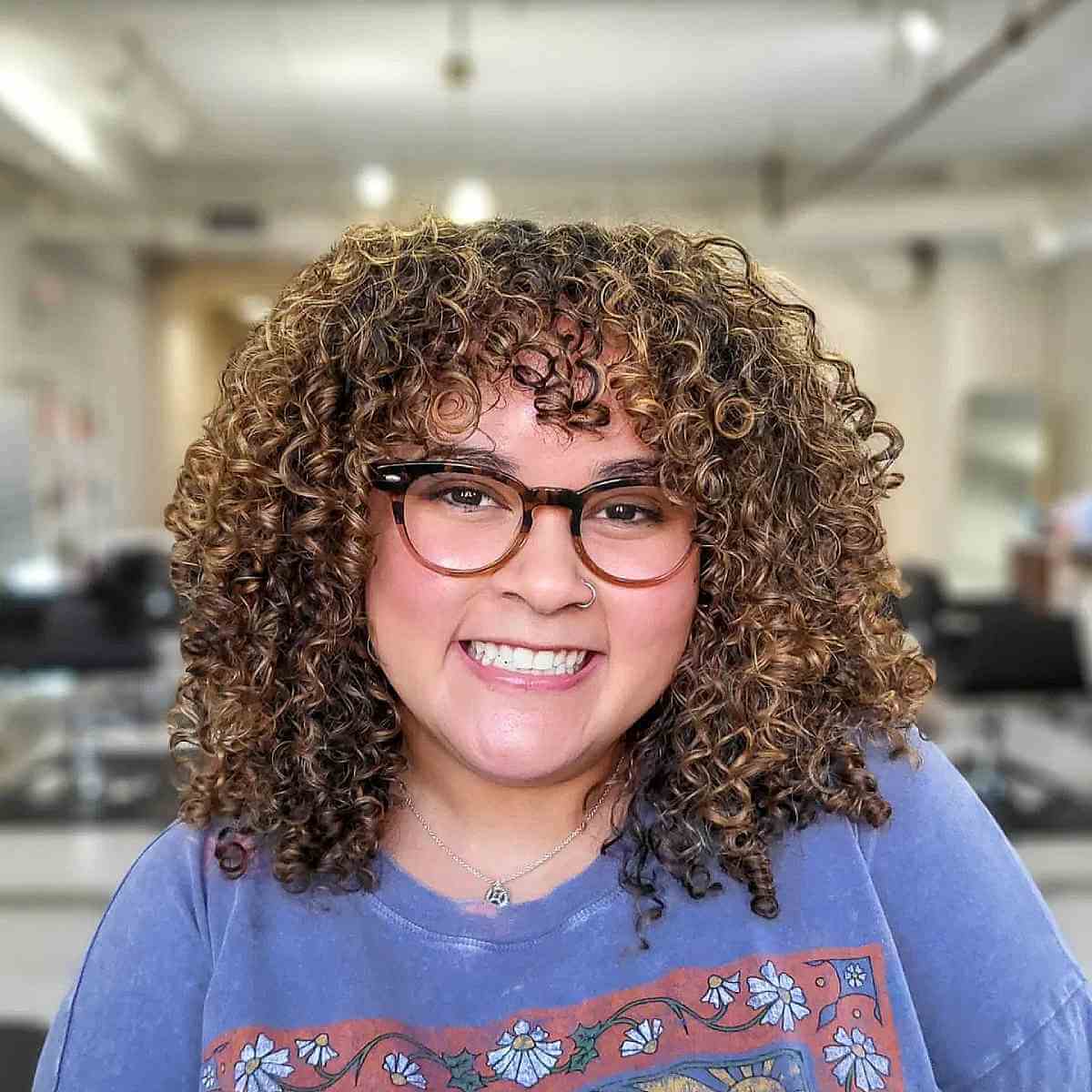 91 Best Ways to Pair Curly Hair with Bangs