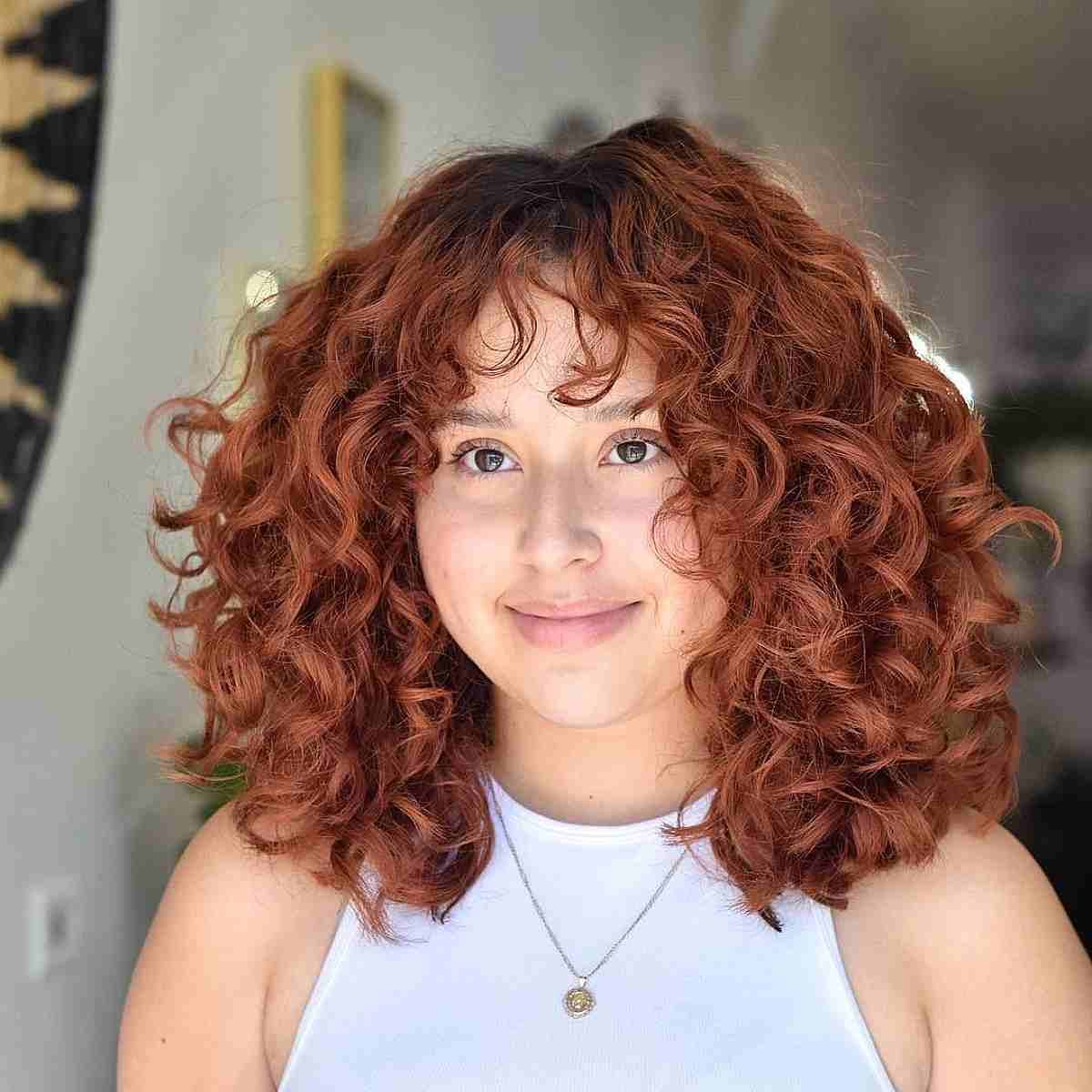 91 Best Ways to Pair Curly Hair with Bangs