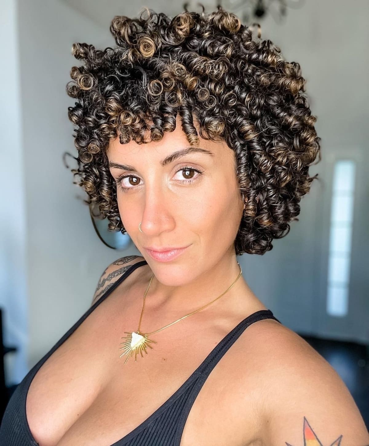 91 Best Ways to Pair Curly Hair with Bangs
