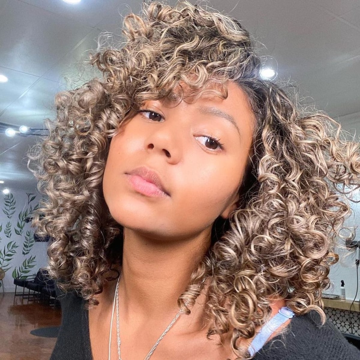 91 Best Ways to Pair Curly Hair with Bangs