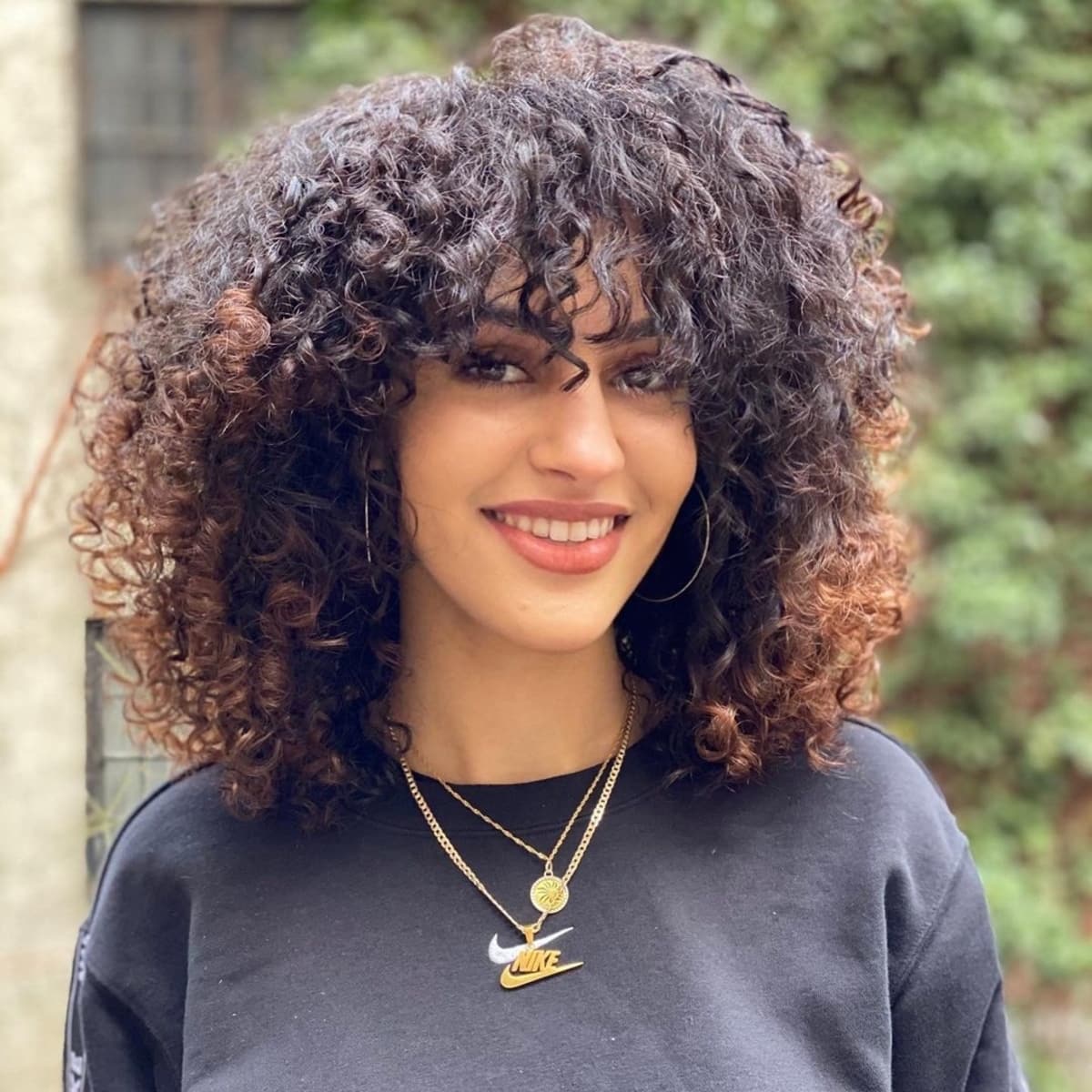 91 Best Ways to Pair Curly Hair with Bangs