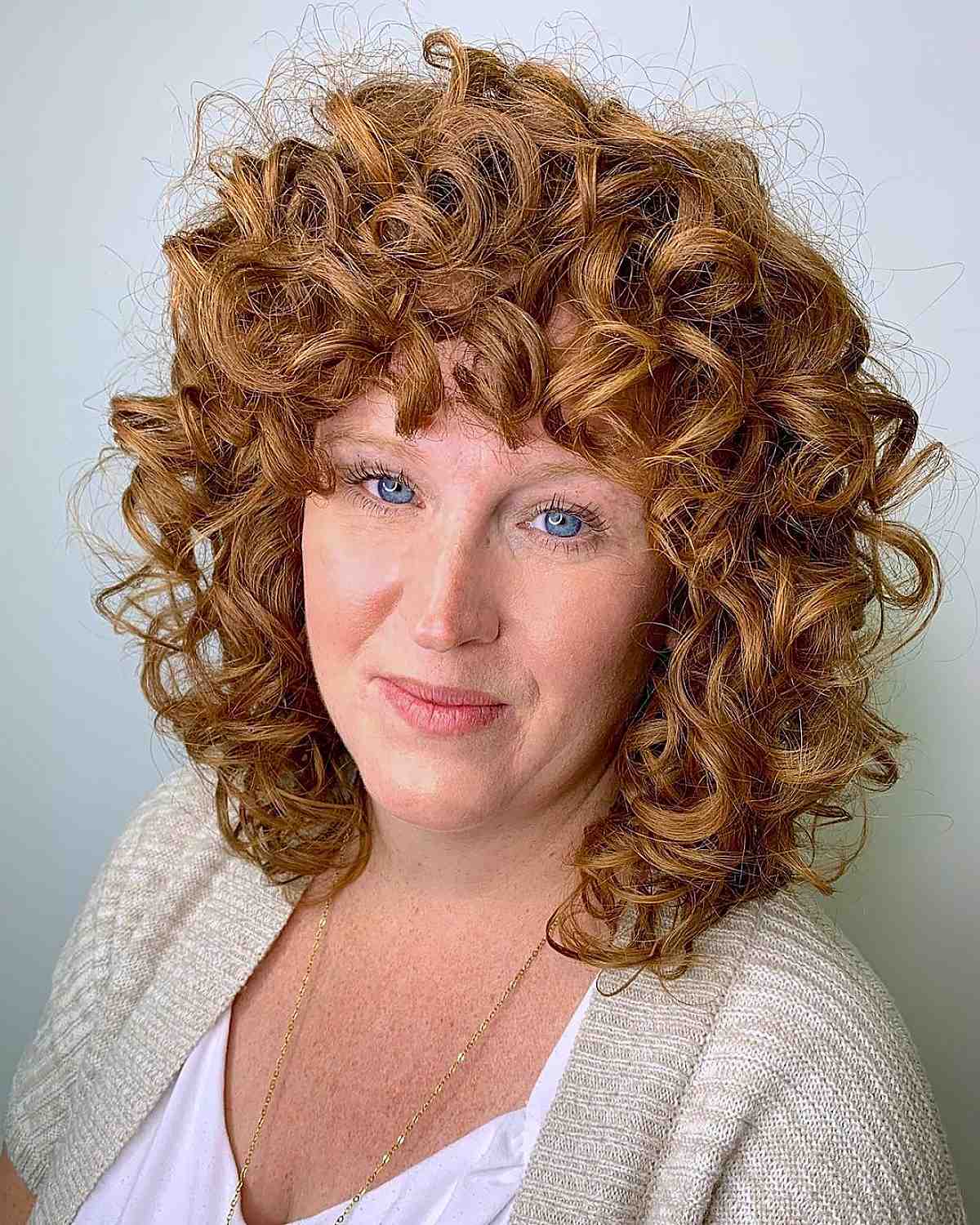 91 Best Ways to Pair Curly Hair with Bangs