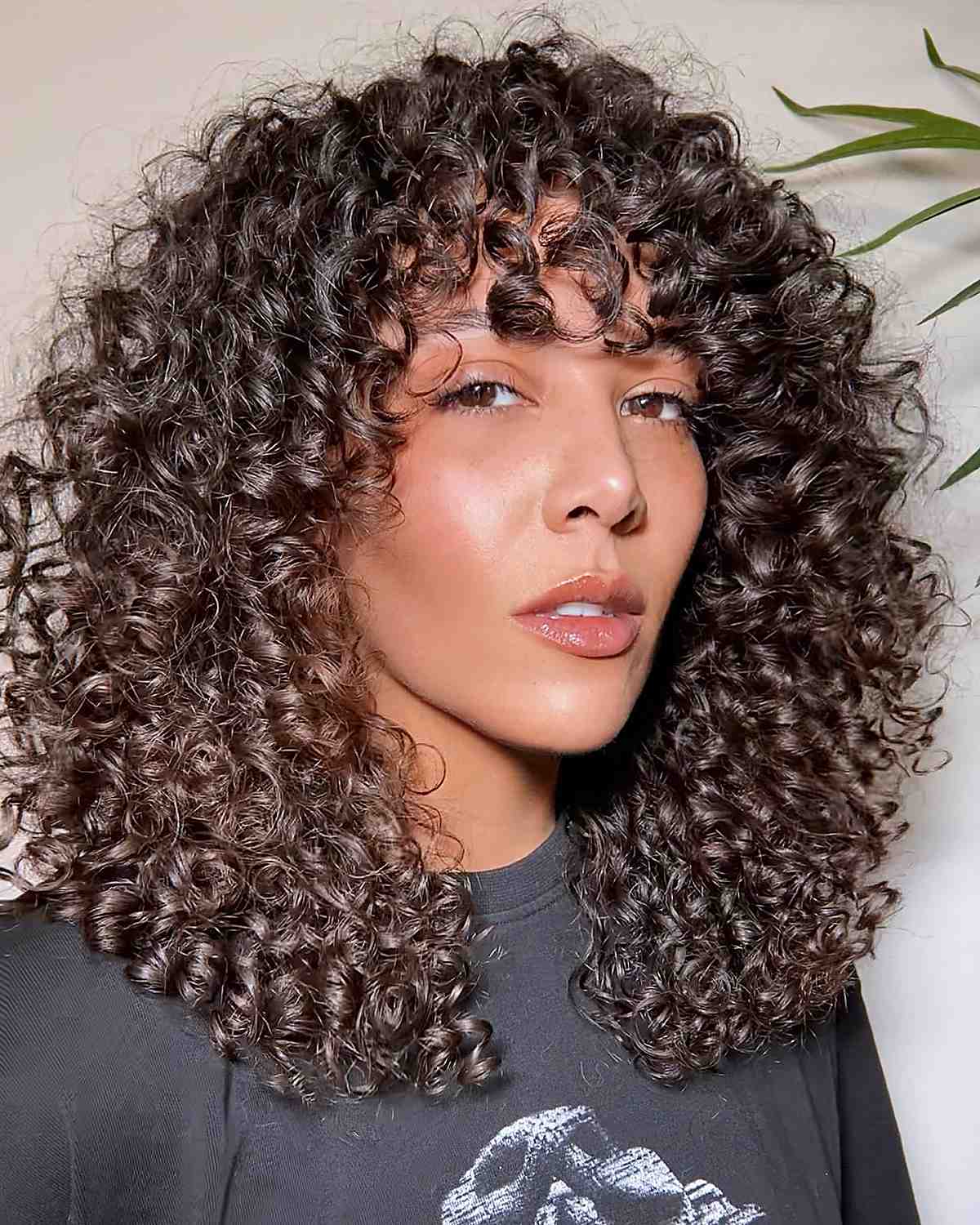 91 Best Ways to Pair Curly Hair with Bangs