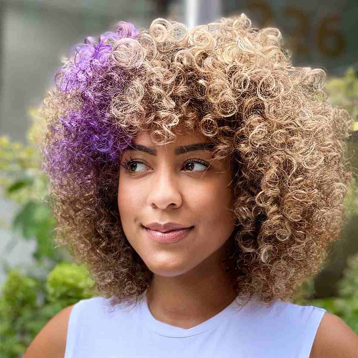 91 Best Ways to Pair Curly Hair with Bangs