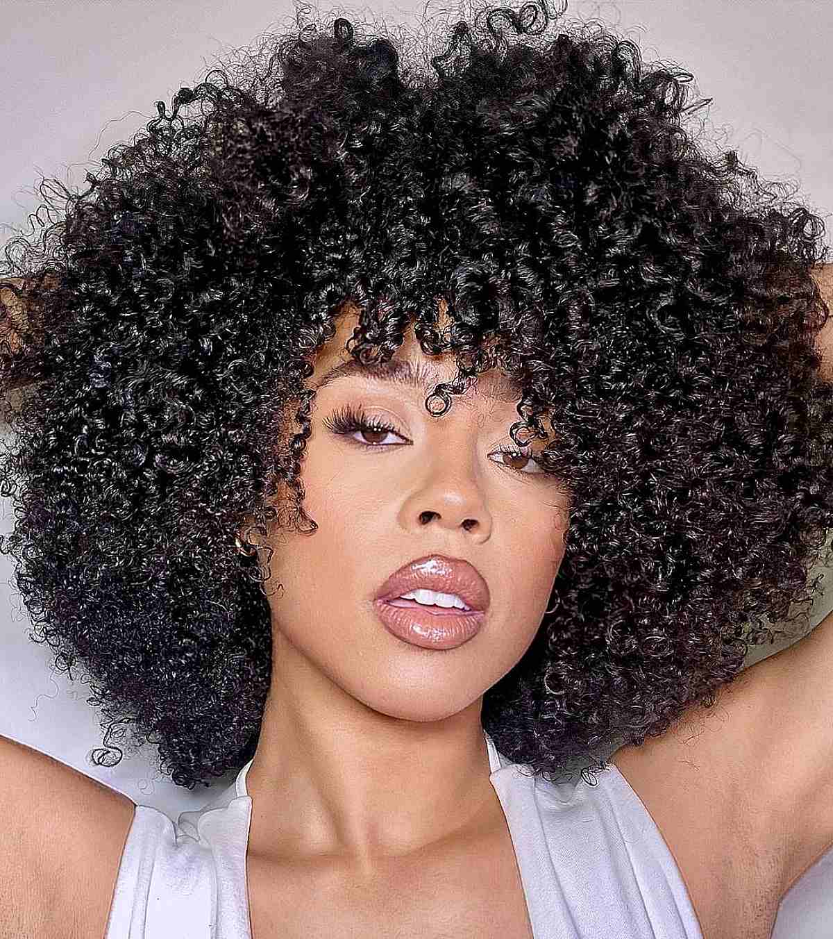 91 Best Ways to Pair Curly Hair with Bangs