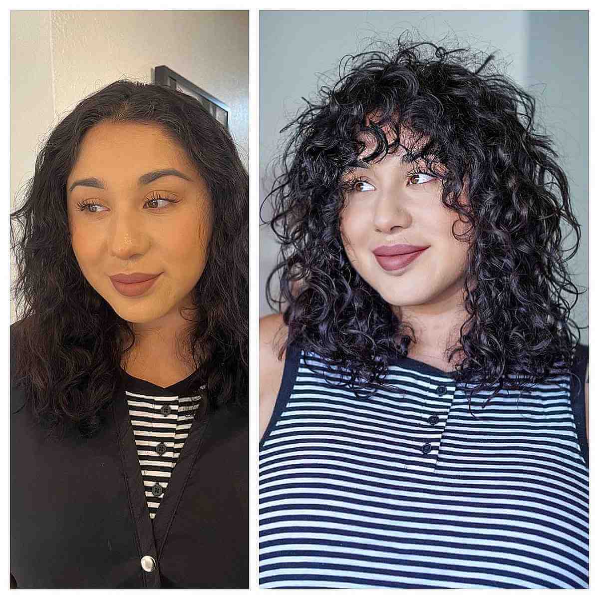 91 Best Ways to Pair Curly Hair with Bangs