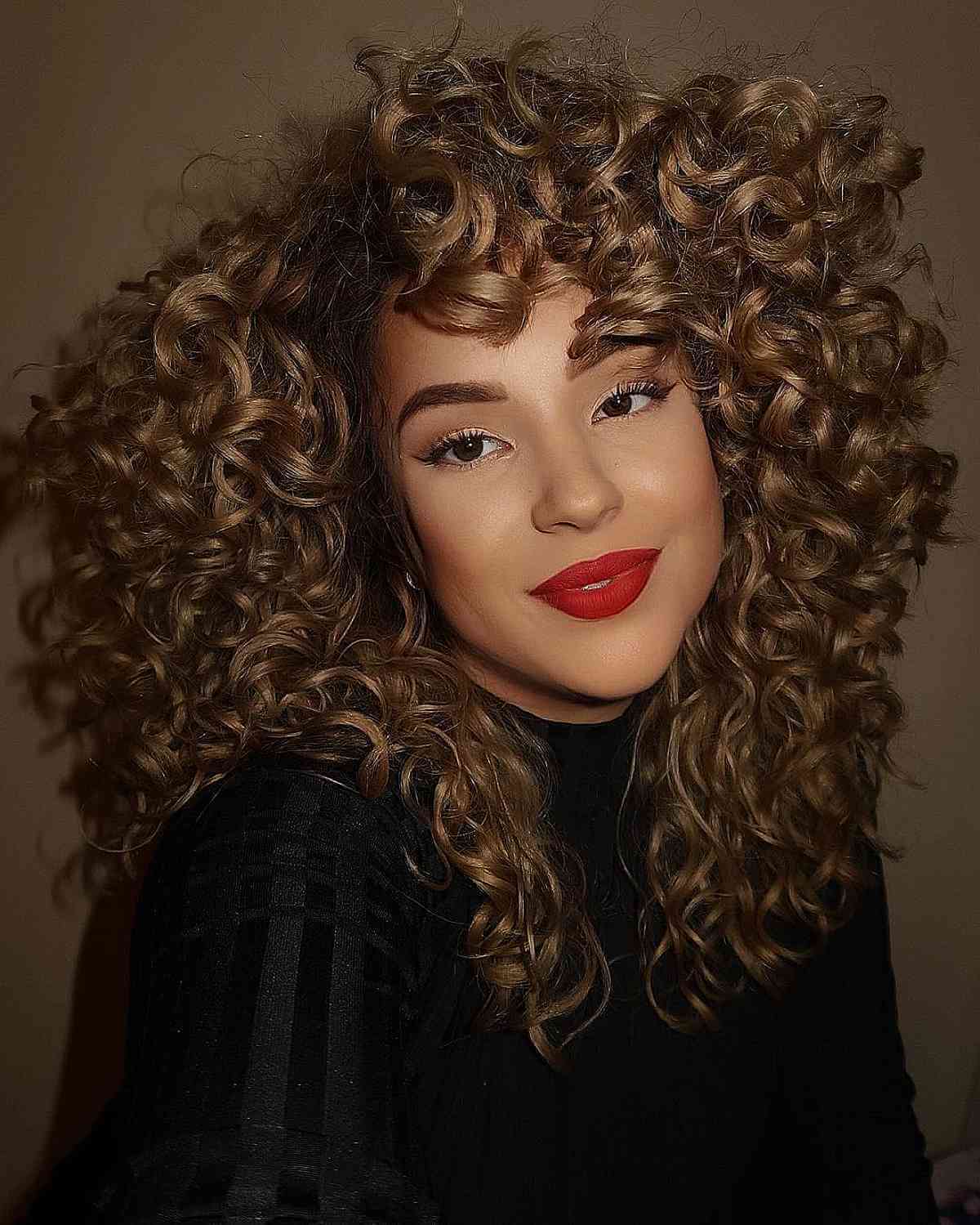 91 Best Ways to Pair Curly Hair with Bangs