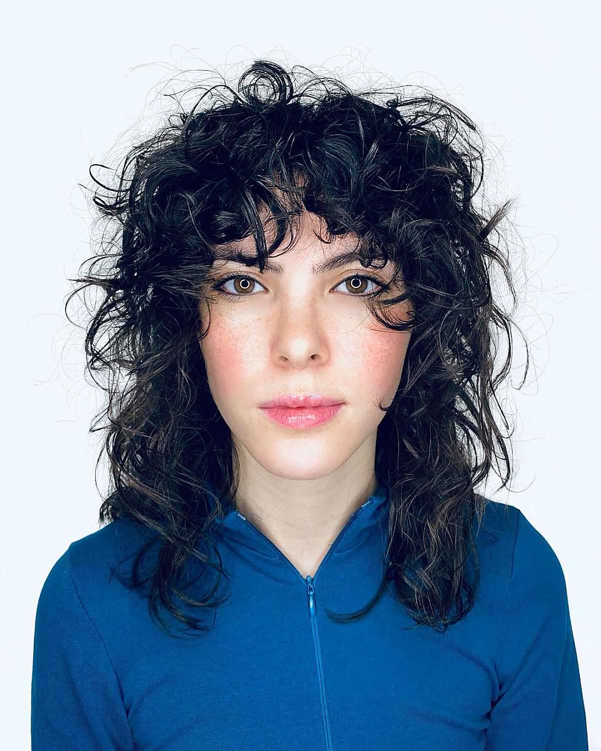 91 Best Ways to Pair Curly Hair with Bangs
