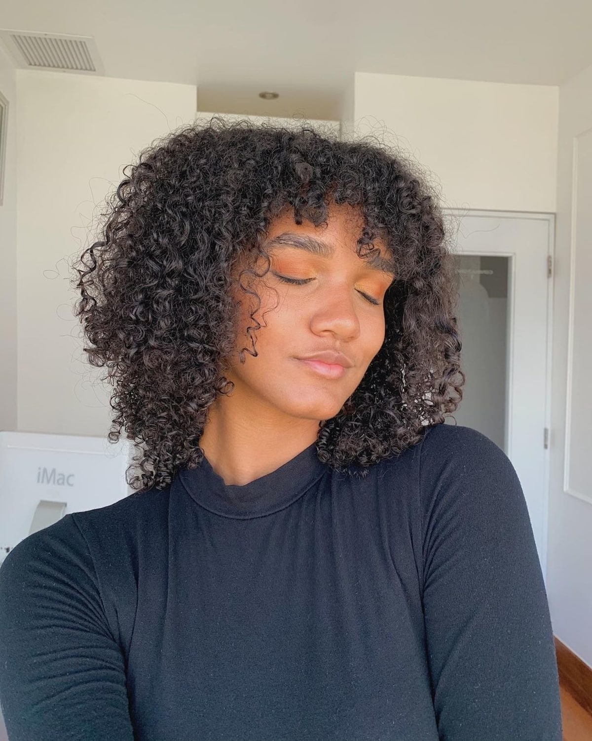 91 Best Ways to Pair Curly Hair with Bangs
