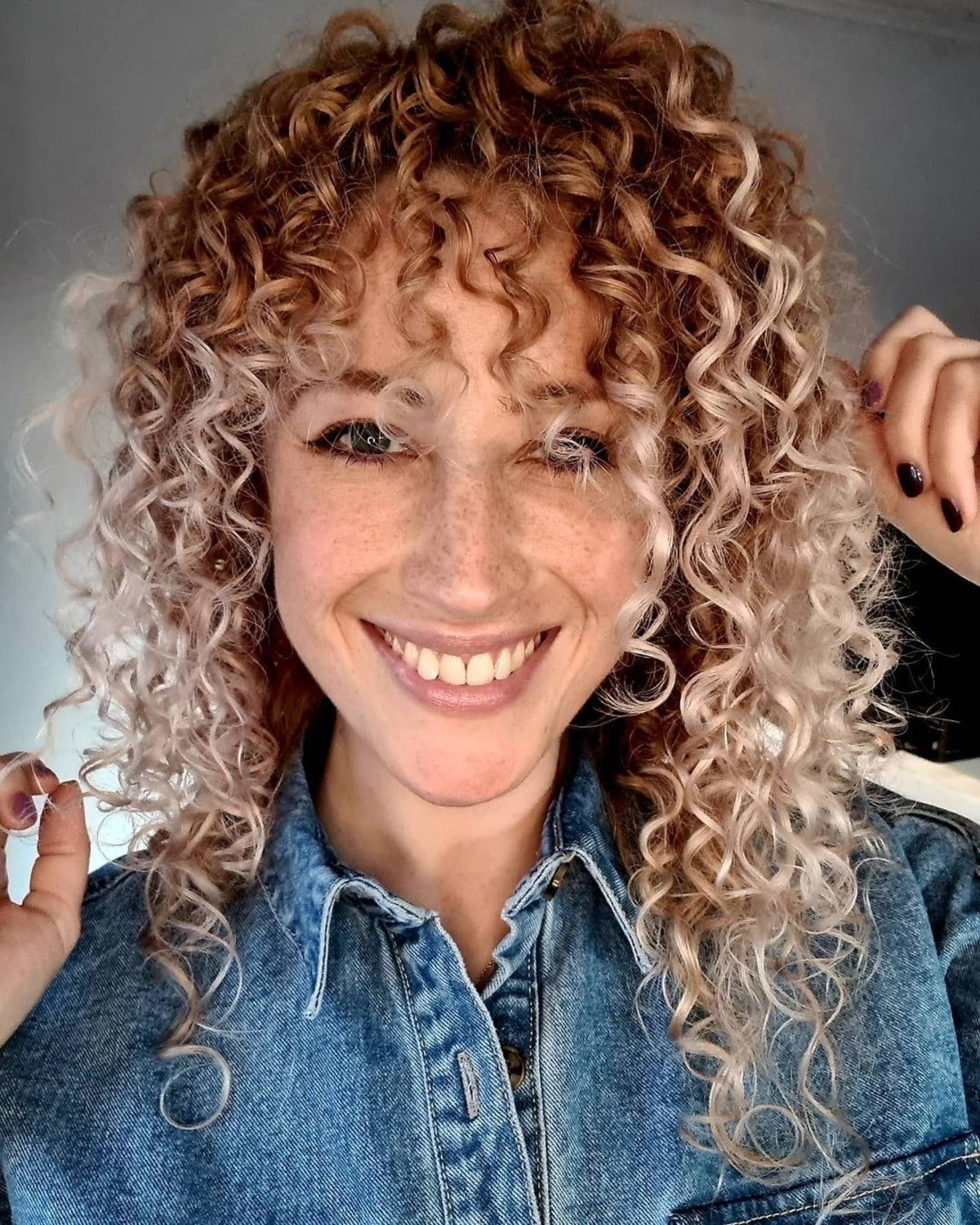 91 Best Ways to Pair Curly Hair with Bangs