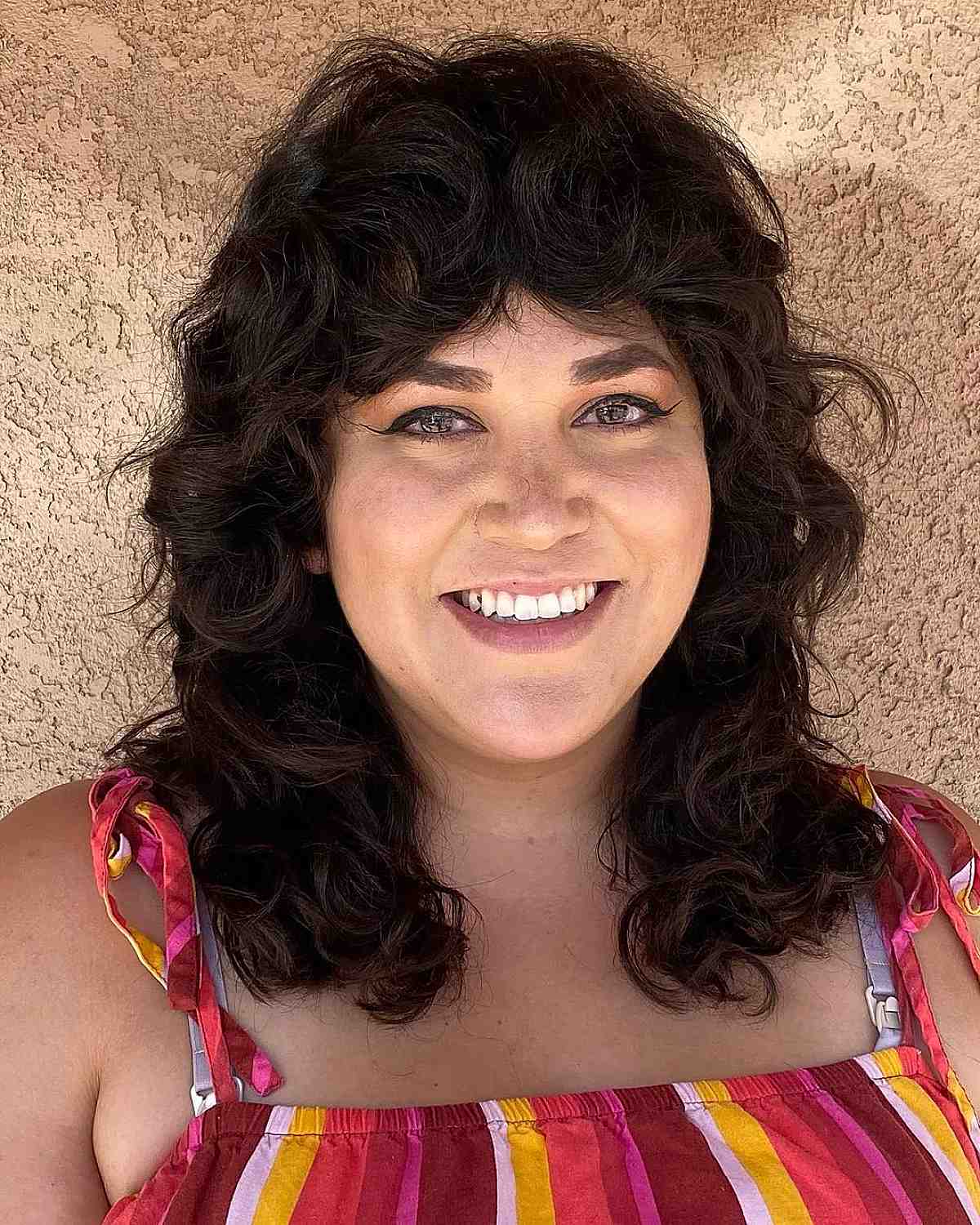 91 Best Ways to Pair Curly Hair with Bangs