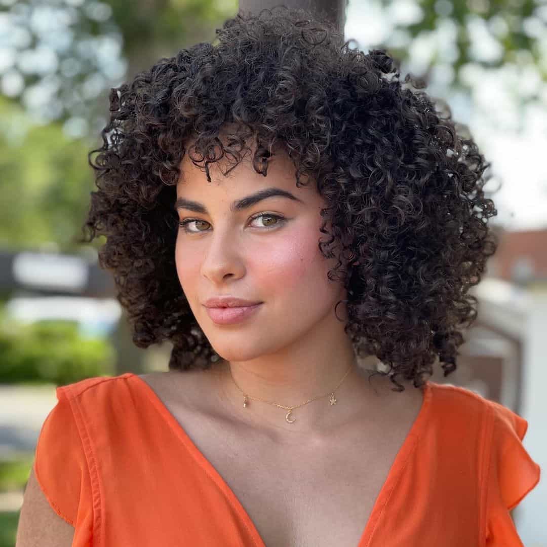 91 Best Ways to Pair Curly Hair with Bangs