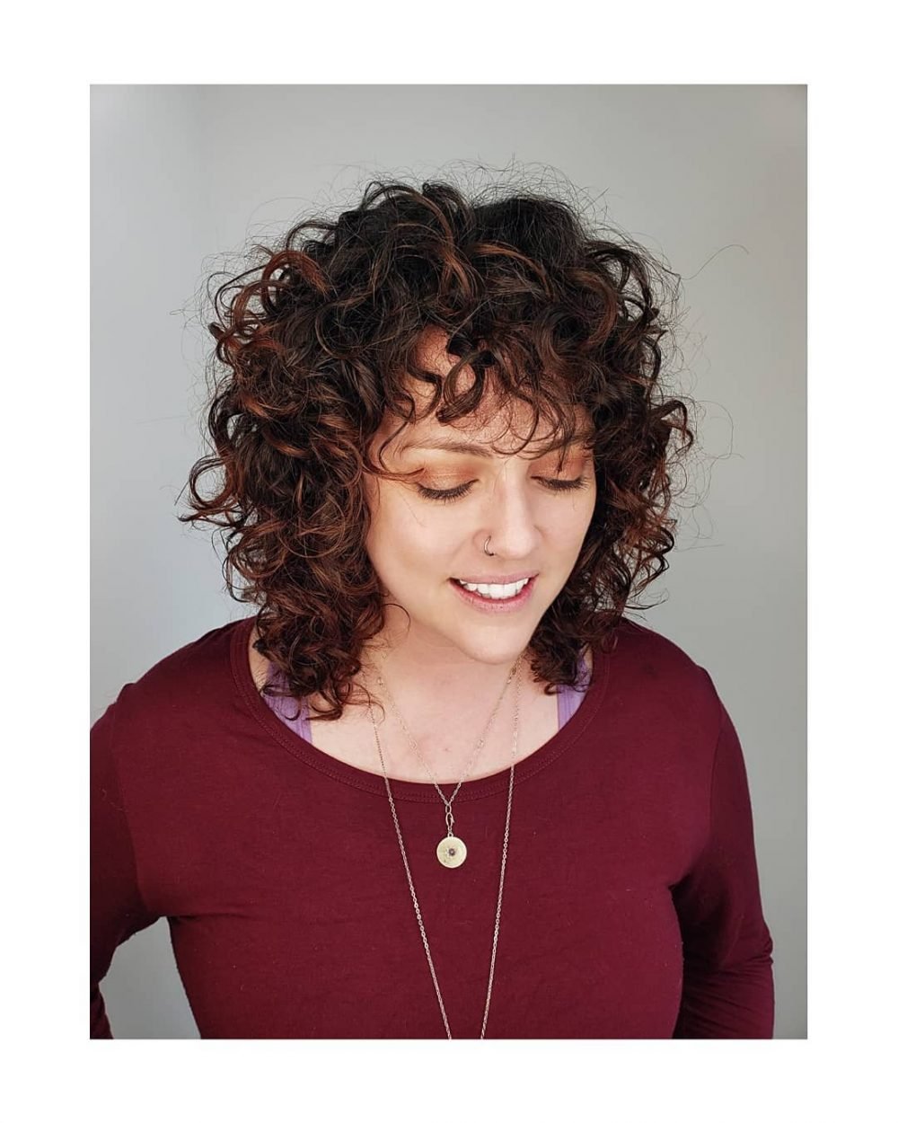 91 Best Ways to Pair Curly Hair with Bangs