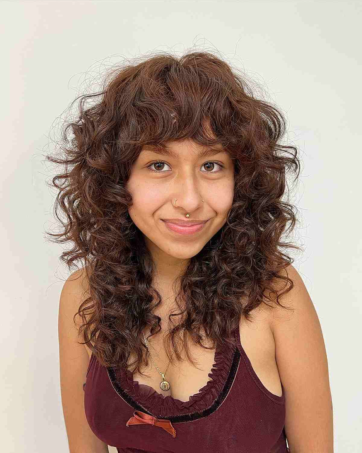 91 Best Ways to Pair Curly Hair with Bangs