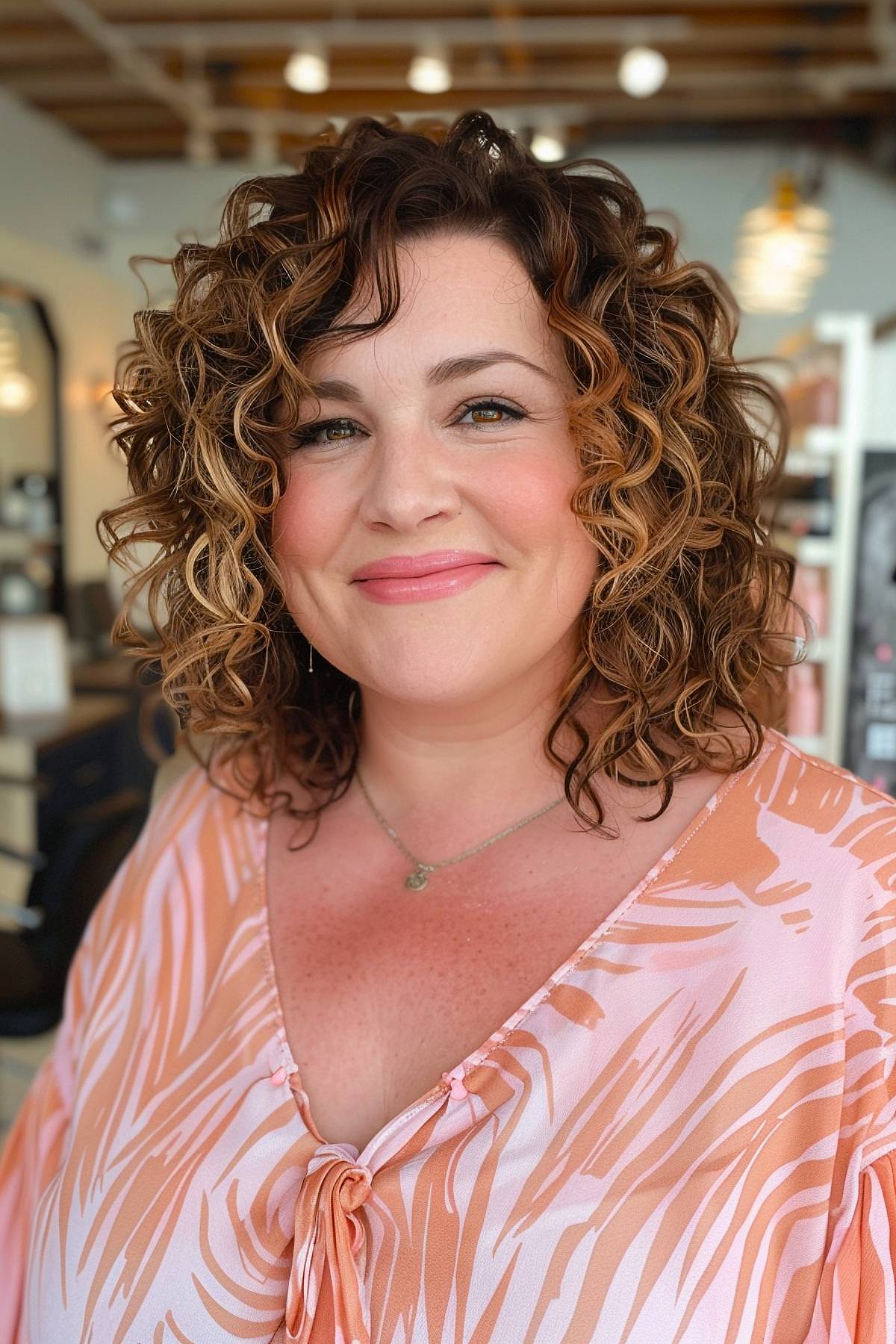 15+ Stunning Curly Hairstyles for Round Faces in 2025