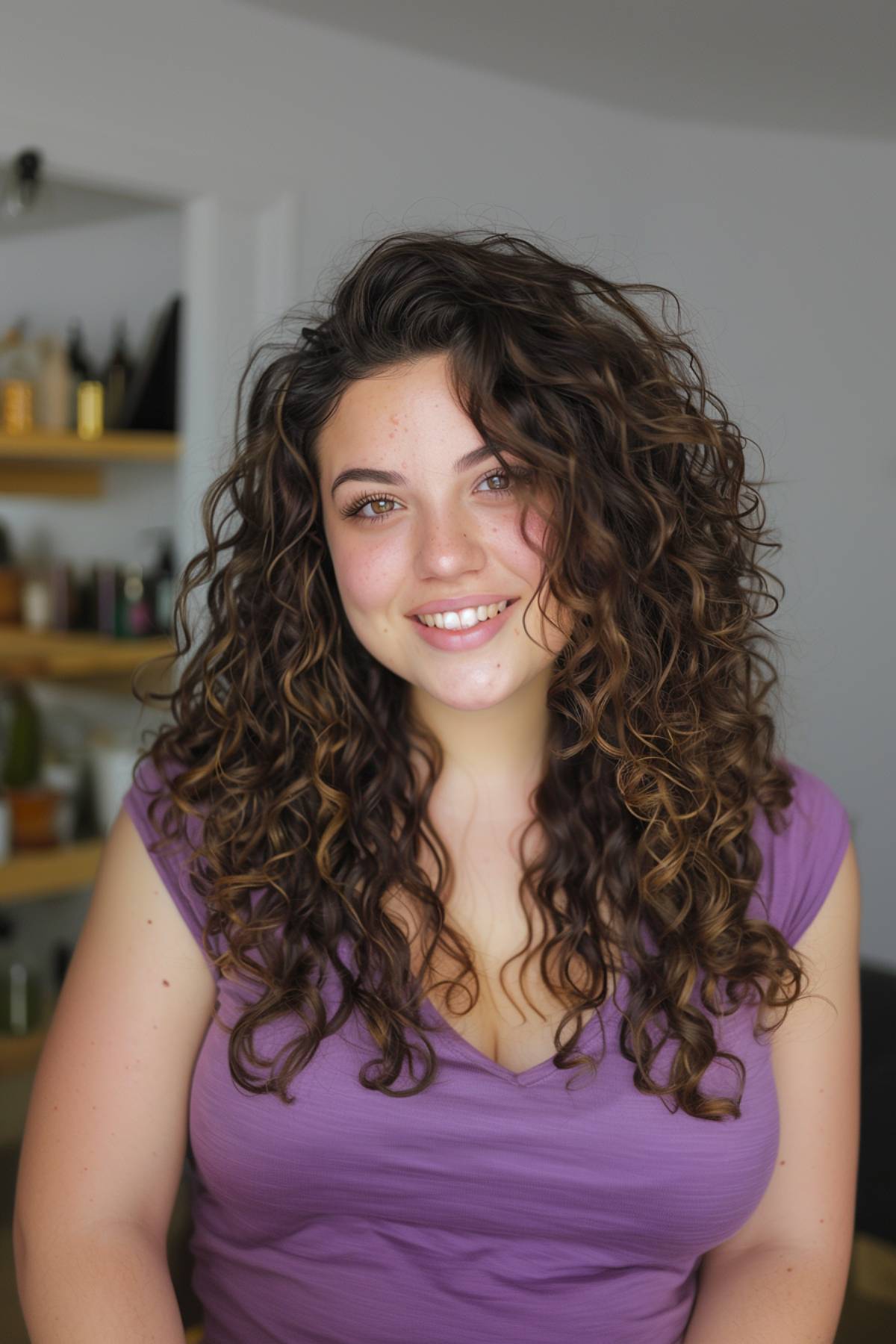 15+ Stunning Curly Hairstyles for Round Faces in 2025