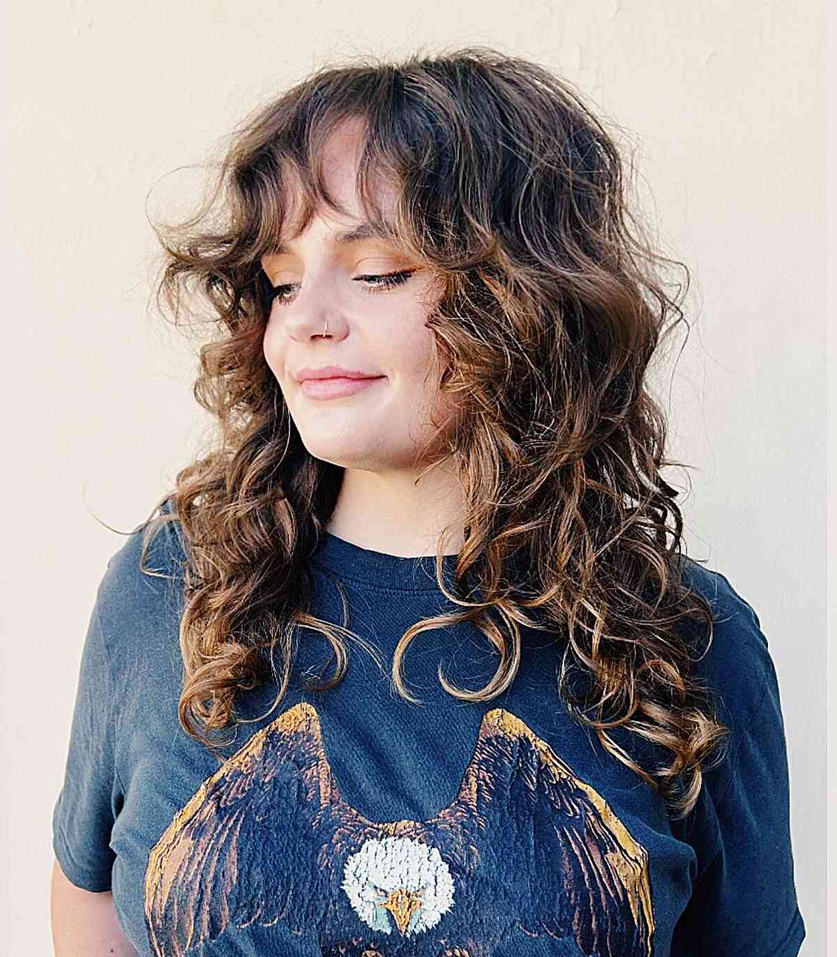 How to Pull Off The Curly Shag Haircut