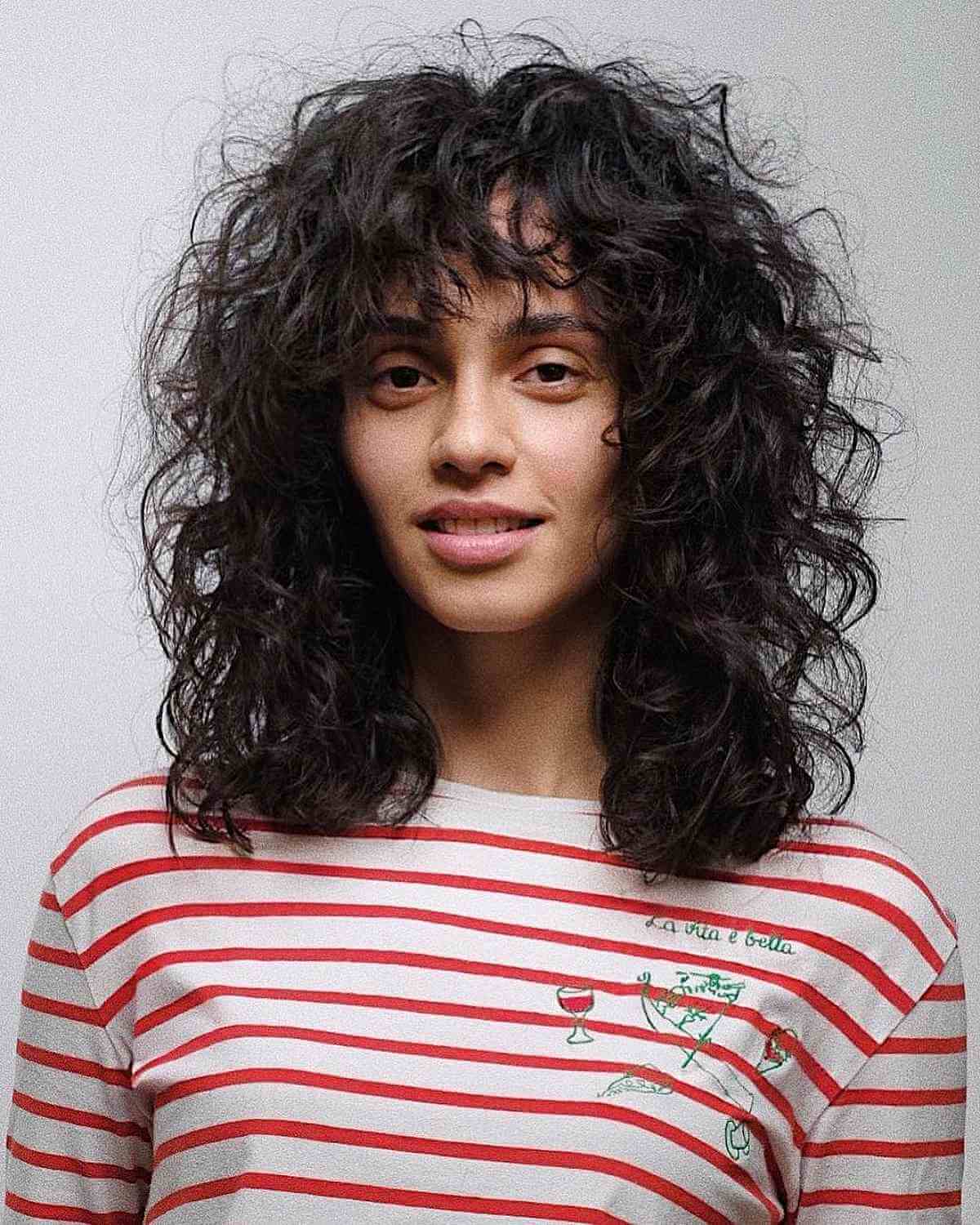 How to Pull Off The Curly Shag Haircut