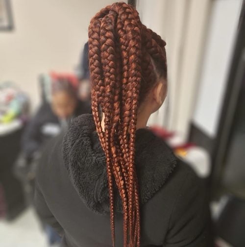 14 Red Box Braids Black Girls Can Slay