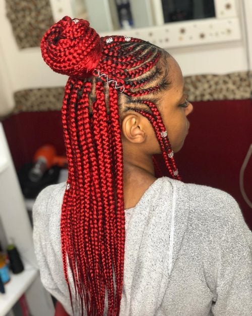 14 Red Box Braids Black Girls Can Slay