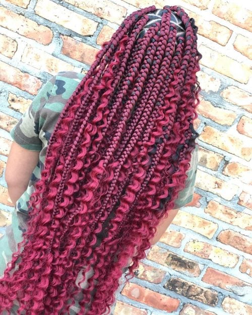 14 Red Box Braids Black Girls Can Slay