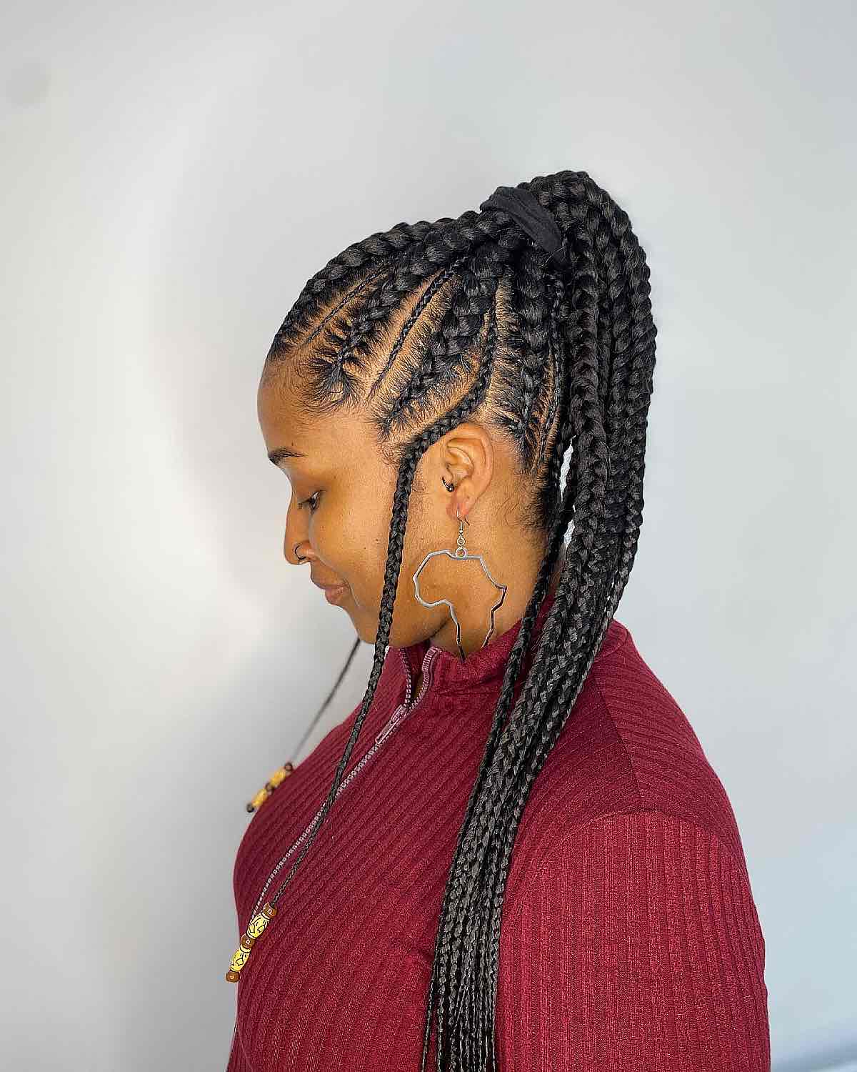 21 Ways to Slay Jumbo Box Braids Like a Queen